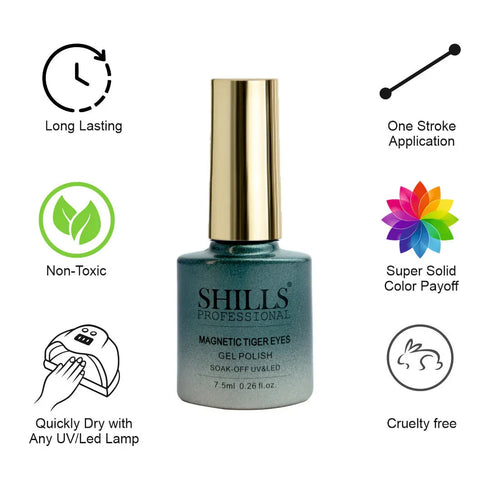 Shills Professional Magnetic Tiger Eye Gel Polish