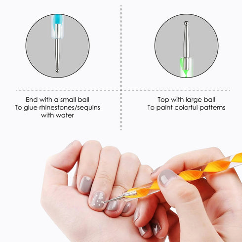 Shills Professional Rainbow Nail Dotting Tool Set 5Pc
