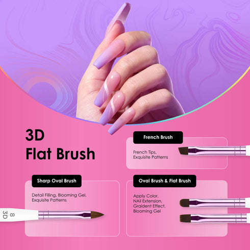 Shills Professional White Gel Brush Set 4Pcs