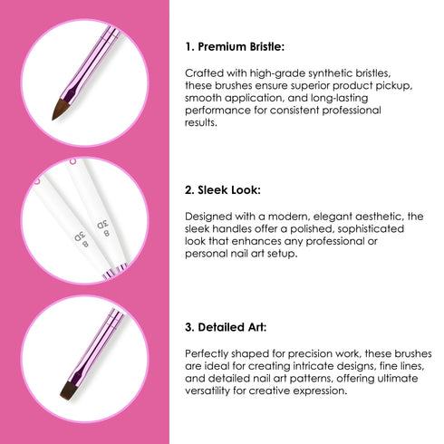Shills Professional White Gel Brush Set 4Pcs