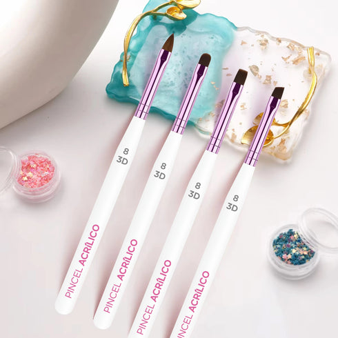 Shills Professional White Gel Brush Set 4Pcs
