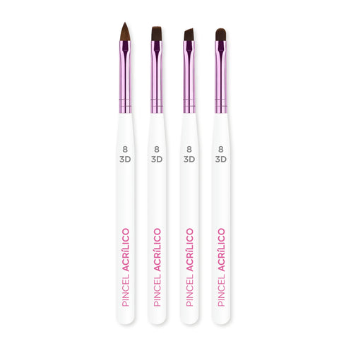 Shills Professional White Gel Brush Set 4Pcs