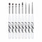 Shills Professional White Zebra Nail Art Brush Set 8Pcs