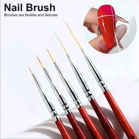 Shills Professional Nail Wooden Liner Brush