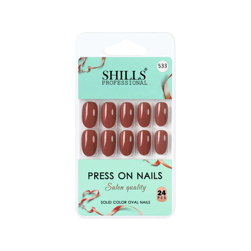 Shills Professional Glossy Solid Color Nails Oval(SPN527-SPN552)