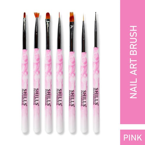 Shills Professional Nail Art Brush Set 7 Pcs Pink
