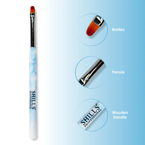 Shills Professional Nail Art Brush Set 7 Pcs Sky Blue