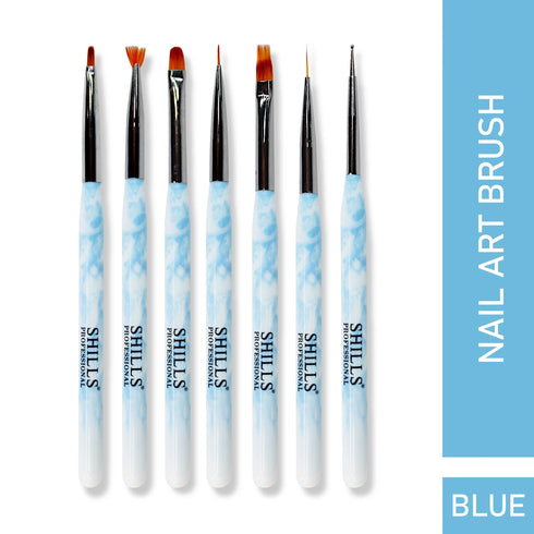 Shills Professional Nail Art Brush Set 7 Pcs Sky Blue