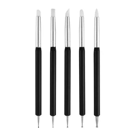 Shills Professional Dotting Tools with Silicone Tool Black SPN-6636