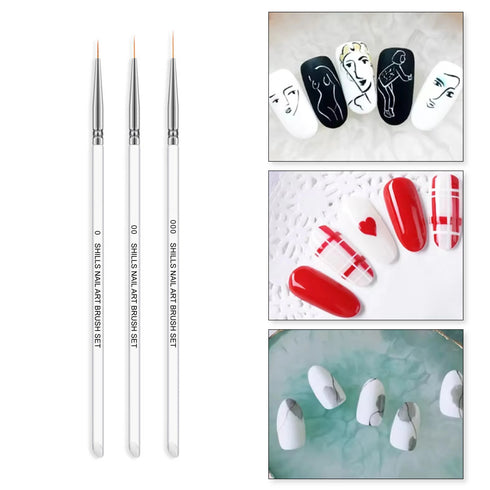 Shills Professional Nail Art White Brush