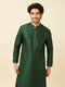Manyavar Forest Green Buti Printed Kurta Set