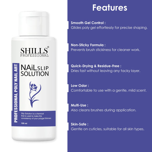Shills Professional Poly Gel Slip Solution 100Ml