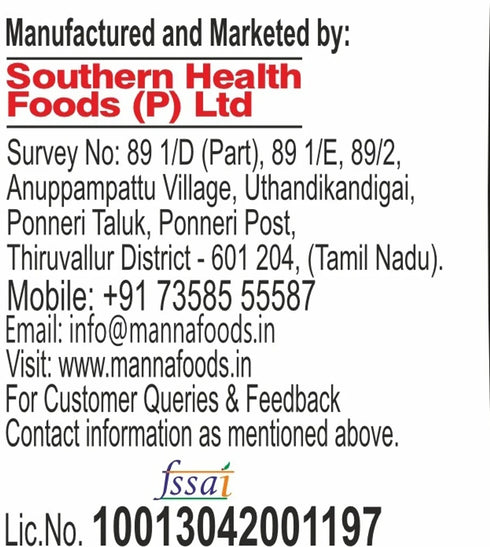 Manna Foods Sprouted Ragi Flour