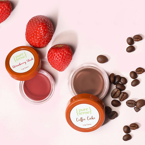 PureSense Strawberry Slush Lip Balm 5ml + Coffee Cake Lip Balm 5ml | From the makers of Parachute Advansed