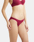 Jockey Pack of 2 Cotton Low Waist Bikini With Concealed Waistband | Beet Red & Black