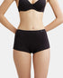 Jockey High Coverage Cotton Boy Leg With Concealed Waistband | Black