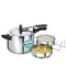 Hawkins Induction Classic Tri Ply Stainless Steel with seperators 5 Litre Tri-ply Stainless Steel Pressure Cooker