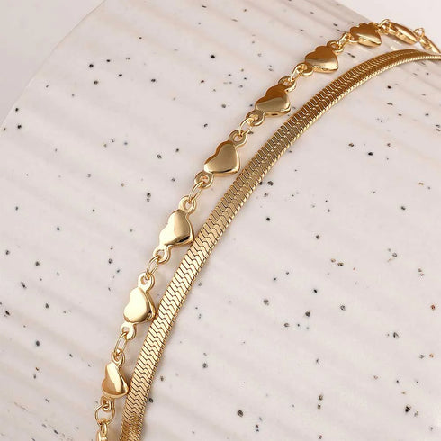 Palmonas Love Heart Chain Bracelet