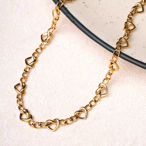 Palmonas Linked Hearts Chain Necklace