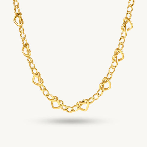 Palmonas Linked Hearts Chain Necklace