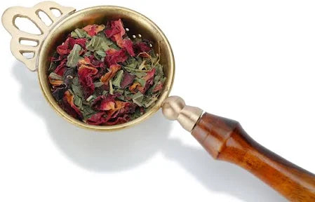 Lluvia Tea Brass Tea Strainer With Handle