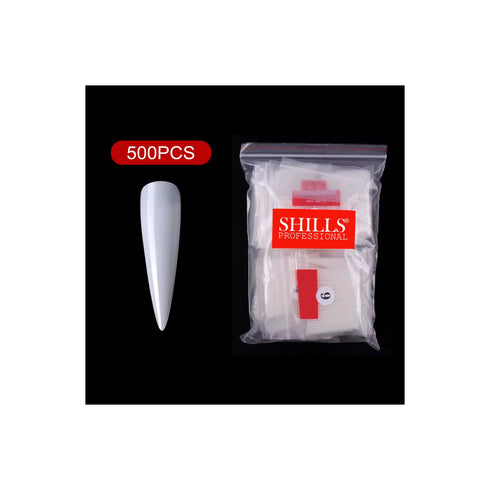 Shills Professional PKT 500pcs Stiletto Tips Natural