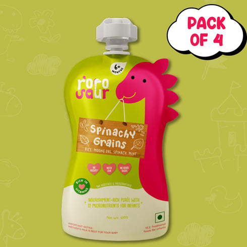 Rorosaur Spinachy Grains Baby Puree