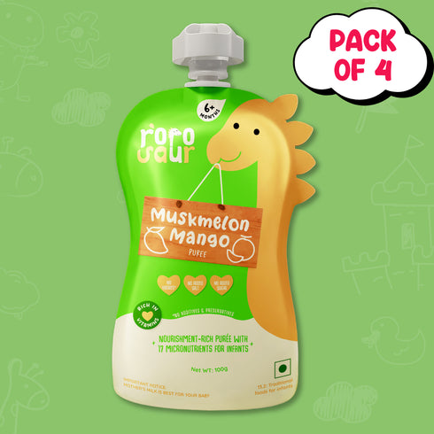 Rorosaur Muskmelon Mango Baby Puree