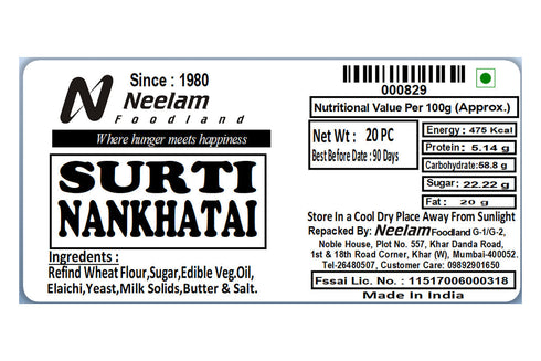 Neelam Foodland Surti Nankhatai Cookies