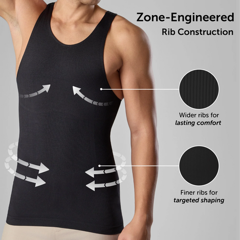 XYXX Sculpt Shapewear Vest - Pitch Black