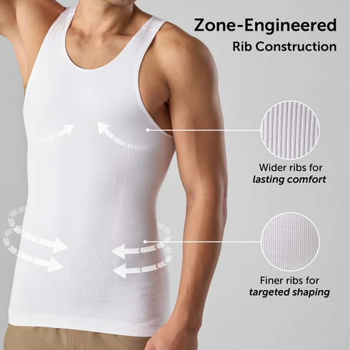 XYXX Sculpt Shapewear Vest - Polar White