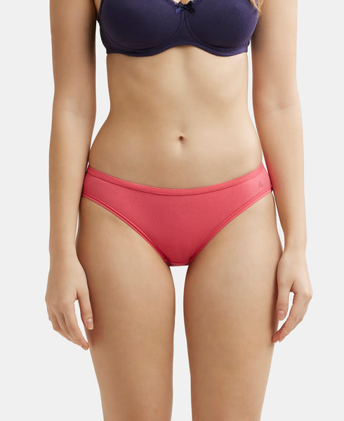 Jockey Medium Coverage Cotton Bikini With Concealed Waistband | Solid Assorted | Pack of 2