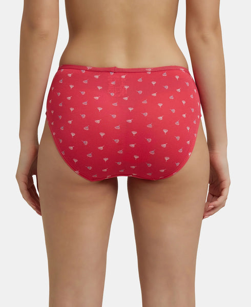 Jockey High Coverage Cotton Hipster With Concealed Waistband | Assorted Prints | Pack of 2