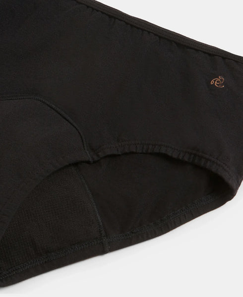 Jockey Cotton Period Panty with Leak Proof Inner Absorbent Layer | Black
