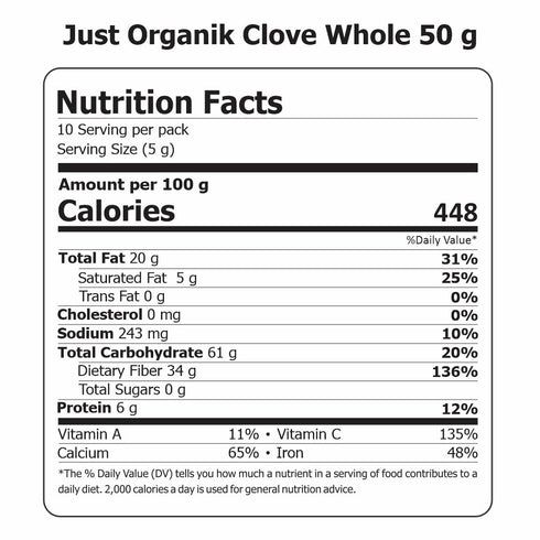 Just Organik Clove Whole Laung Sabut
