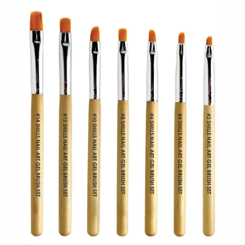 Shills Professional Wodden Gel Brush Set 7Pcs-SWB-G7