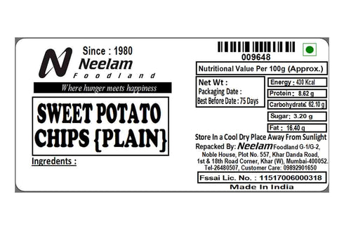 Neelam Foodland Sweet Potato Chips Plain