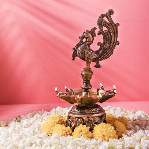 Samskara Home Saarang Peacock Oil Lamp