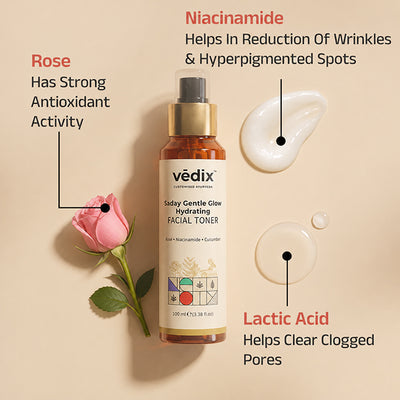 Vedix Saday Toner With Rose & Niacinamide 100ml