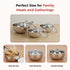 Vinod Stainless Steel Montero Insulated Casserole with Glass Lids and Steel Knobs Set of 3 500 ml 900 ml and 1500 ml High Grade Steel and Rust Free