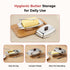 Vinod Stainless Steel Butter Dish With Butter Knife and Lid Highest Grade Steel Build Rust Free Finish And Dishwasher Safe Design