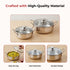 Vinod Stainless Steel Elite Bowl 2 Pcs Set with Glass Lid and Side Handles Highest Grade Stainless Steel Mirror finish Dishwasher Safe