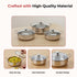 Vinod Stainless Steel Elite Bowl 3 Pcs Set with Glass Lids and Side Handles Highest Grade Stainless Steel Mirror Finish Strong and Sturdy Build