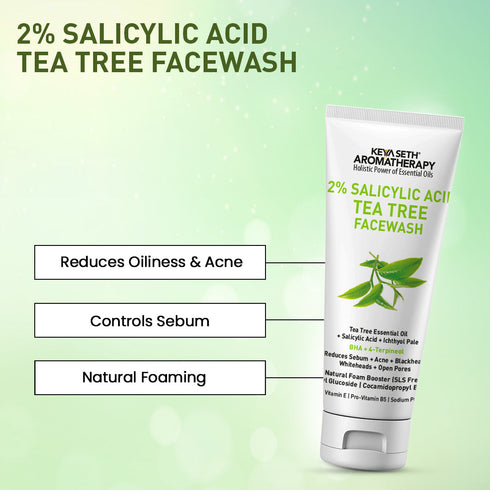 Keya Seth Aromatherapy 2% Salicylic Acid Tea Tree Facewash