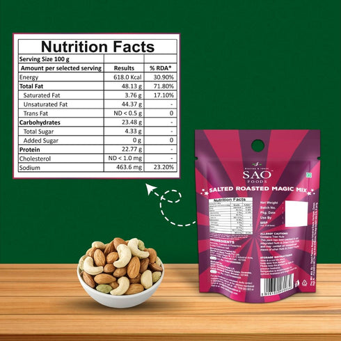 SAO Foods Salted Roasted Mixed Nuts