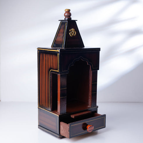 Samskara Home Classic Wooden Finish Om Mandir