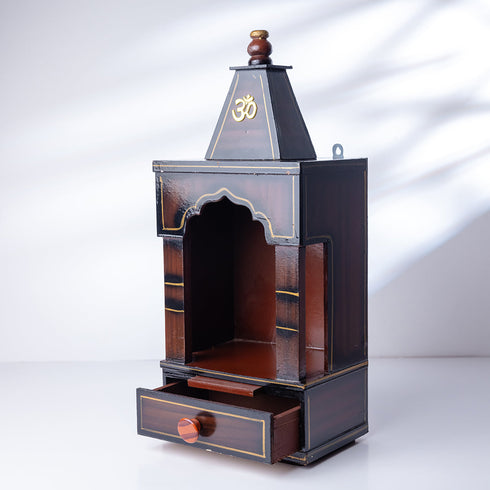 Samskara Home Classic Wooden Finish Om Mandir