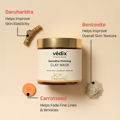 Vedix Samdha Clay Mask Wtih Daruharidra & Rosemary 100gms