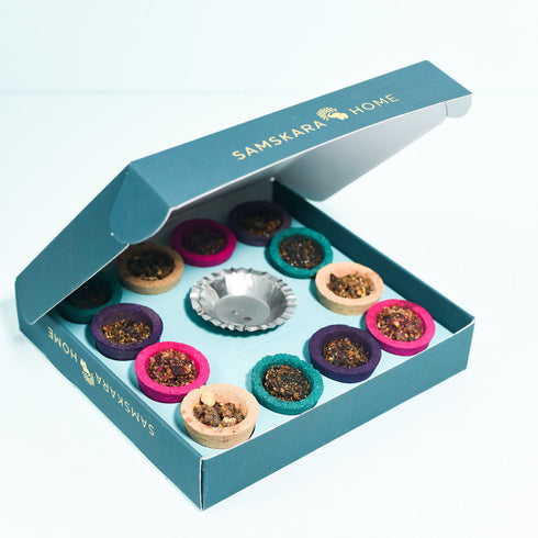 Samskara Home Sampoorna Havan Sangrah 12 Sambrani Cups