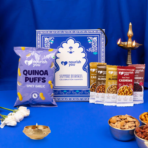 Nourish You Mini Utsav Box – Sapphire Jharoka | Diwali Gift Hamper